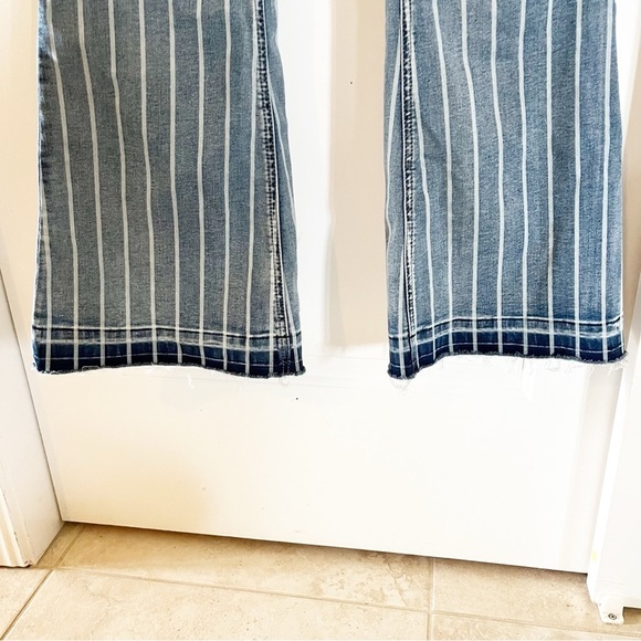 Rock and Roll Denim Pin Stripe Flare Jeans - Picture 8 of 16